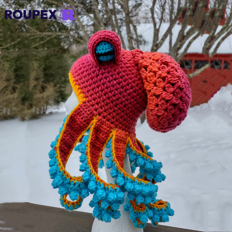 ROUPEX® |Artisan-Made Octopus Hats | Handcrafted Crochet Headwear with Playful Tentacles