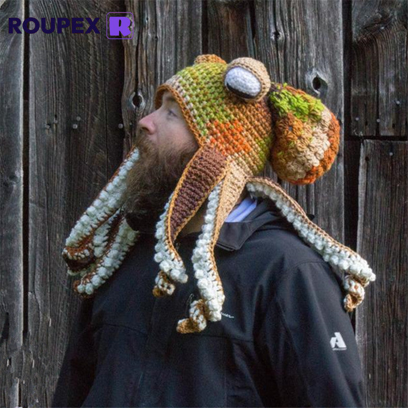 ROUPEX® |Artisan-Made Octopus Hats | Handcrafted Crochet Headwear with Playful Tentacles