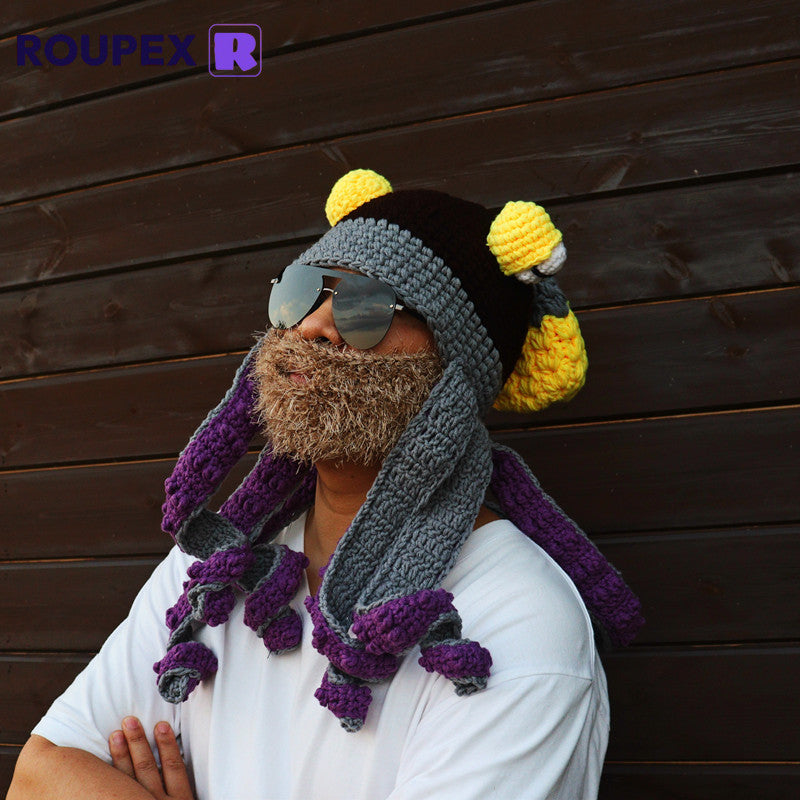 ROUPEX® |Artisan-Made Octopus Hats | Handcrafted Crochet Headwear with Playful Tentacles