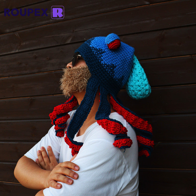 ROUPEX® |Artisan-Made Octopus Hats | Handcrafted Crochet Headwear with Playful Tentacles