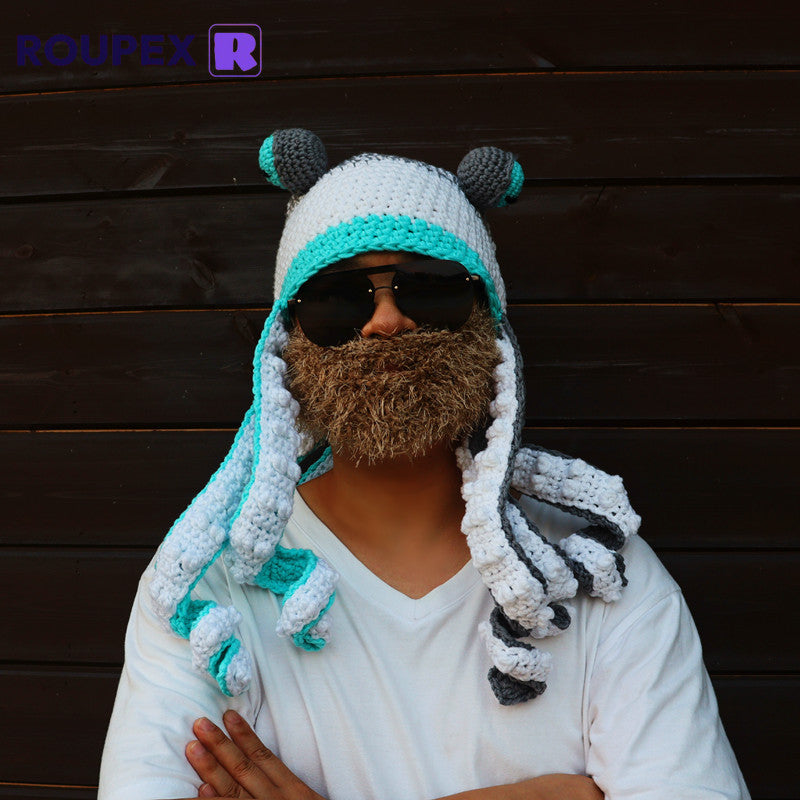 ROUPEX® |Artisan-Made Octopus Hats | Handcrafted Crochet Headwear with Playful Tentacles
