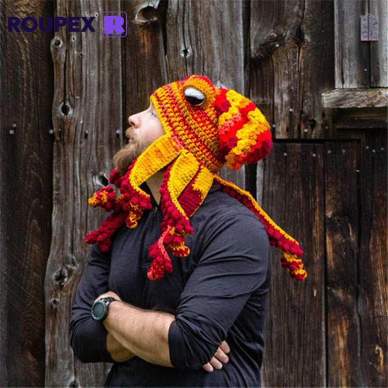 ROUPEX® |Artisan-Made Octopus Hats | Handcrafted Crochet Headwear with Playful Tentacles