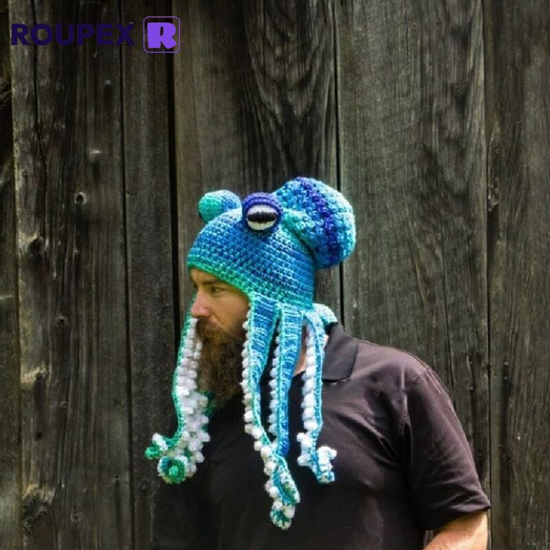 ROUPEX® |Artisan-Made Octopus Hats | Handcrafted Crochet Headwear with Playful Tentacles