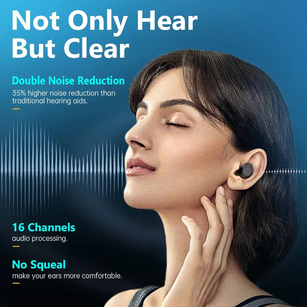 HeaSouls™️ Mini Rechargeable 16-Channel Digital Hearing Aid (Pair of 2)